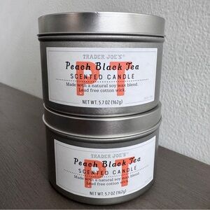 2x Trader Joe's 🍑 Peach Black Tea Scented Candle